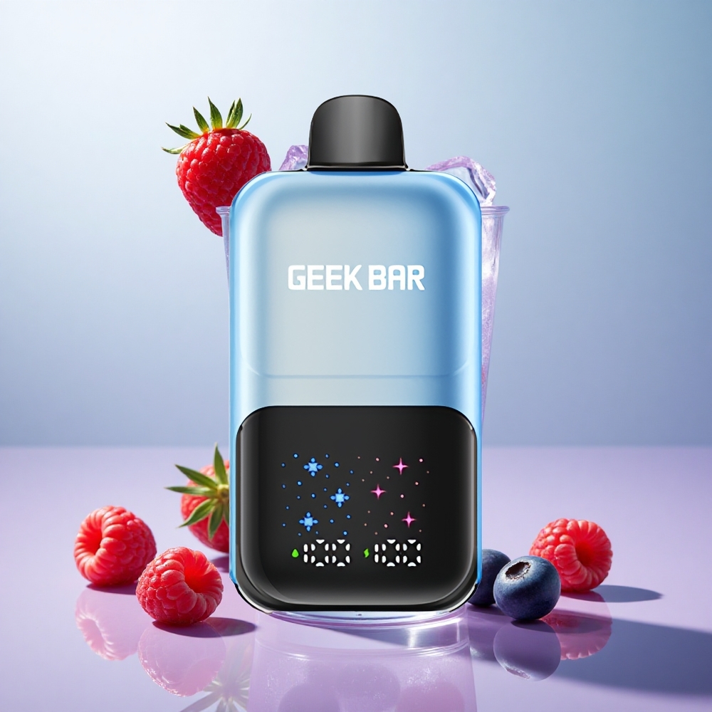 GEEK BAR 2GO 50000 Puffs Mirtillo Lampone Ghiaccio Italy Wholesale Schermo Interattivo