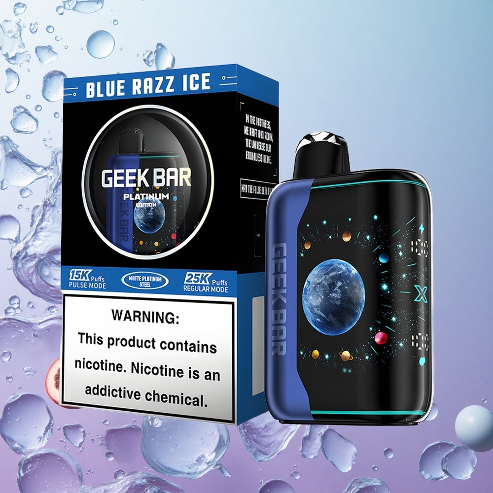 GEEK BAR Platinum 25000 Puffs Lampone Blu Ghiacciato Italy wholesale Dual Mesh Coil