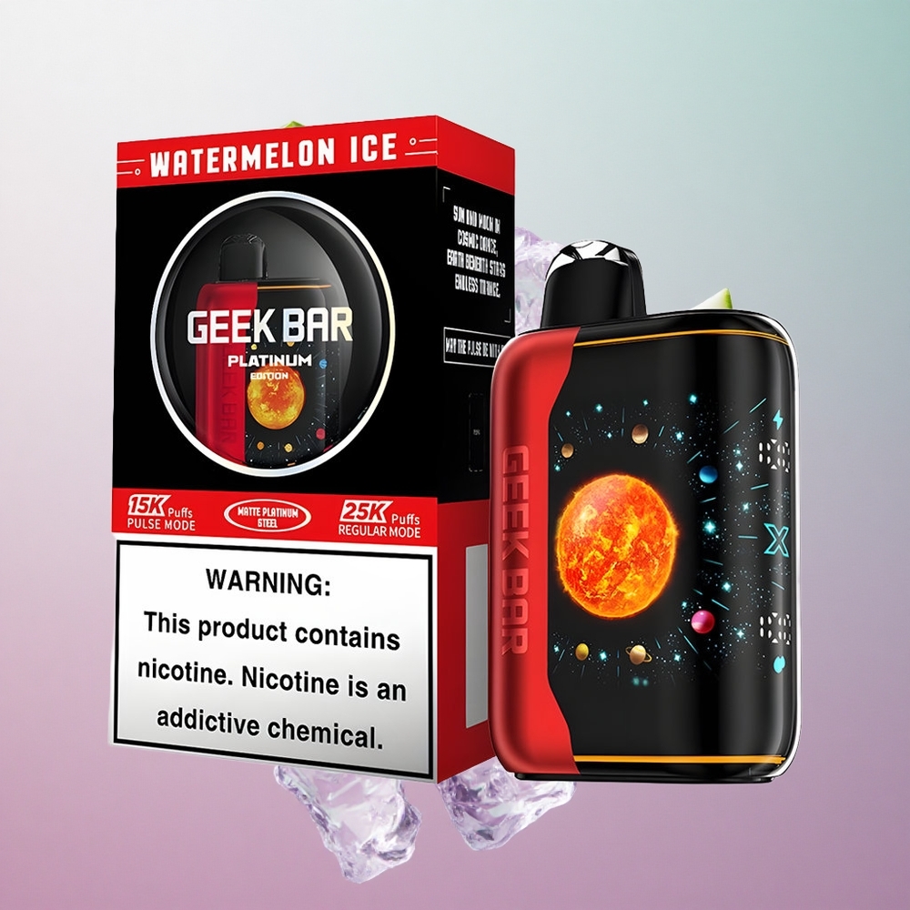 GEEK BAR Platinum Edition 25000 Puffs Anguria Ghiaccio Italy wholesale Finitura Platino Acciaio Opaco