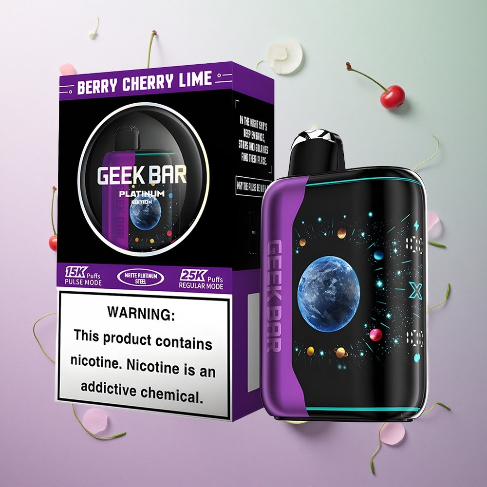 GEEK BAR Platinum Edition 25000 Puffs Bacche Ciliegia Lime Italy wholesale Ricarica Rapida USB-Type C
