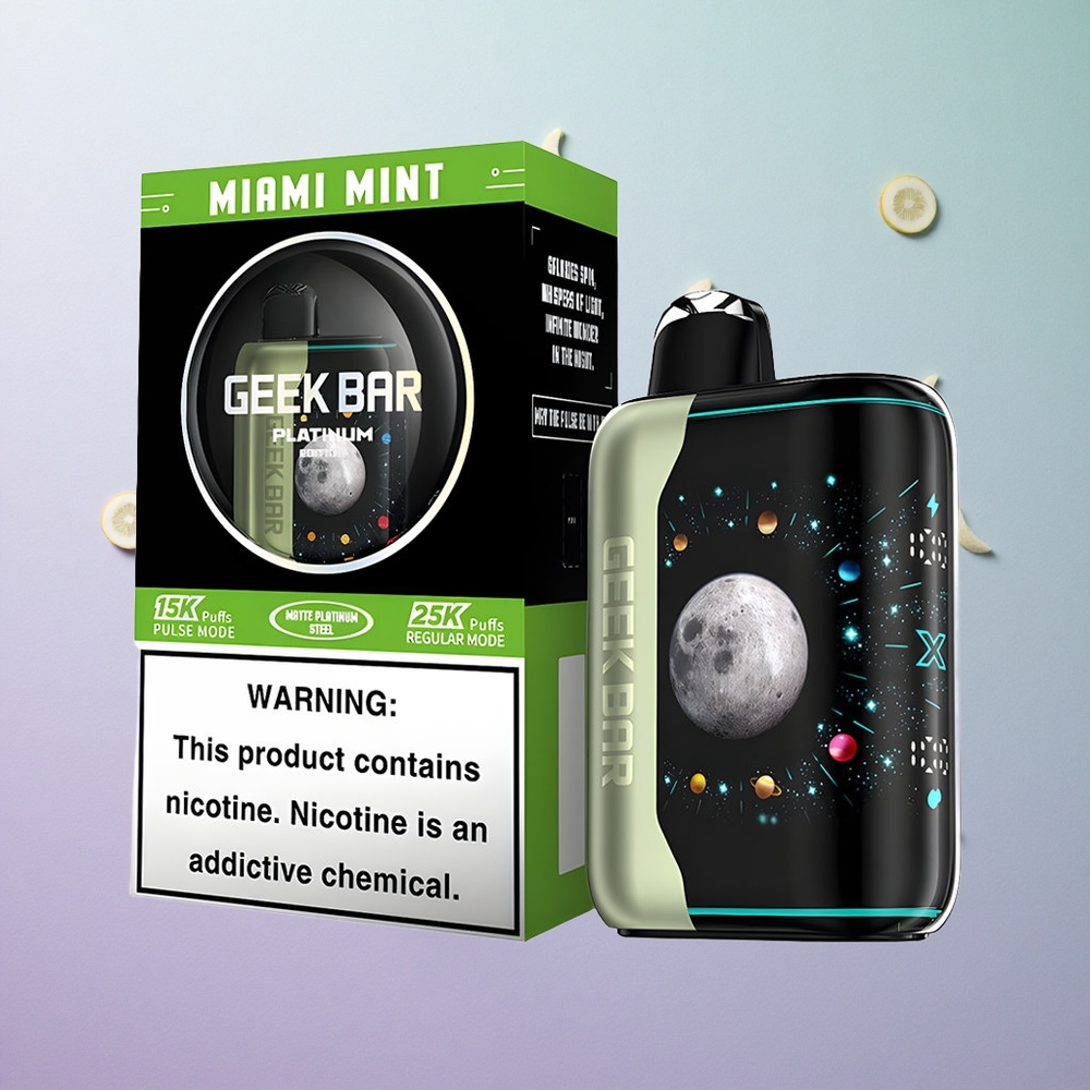 GEEK BAR Platinum Edition 25000 Puffs Menta Miami Italy wholesale Ricarica Rapida USB-Type C