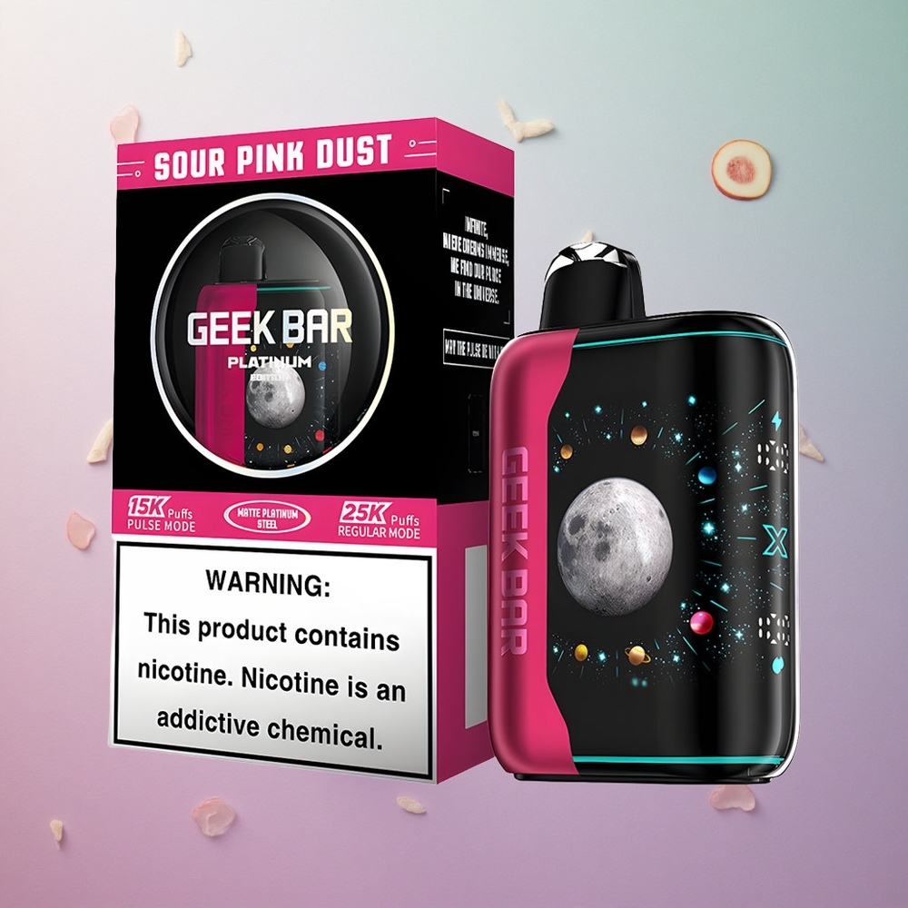 GEEK BAR Platinum Edition 25000 Puffs Polvere Rosa Acida Italy wholesale 20mL E-Liquid 2% Nicotina
