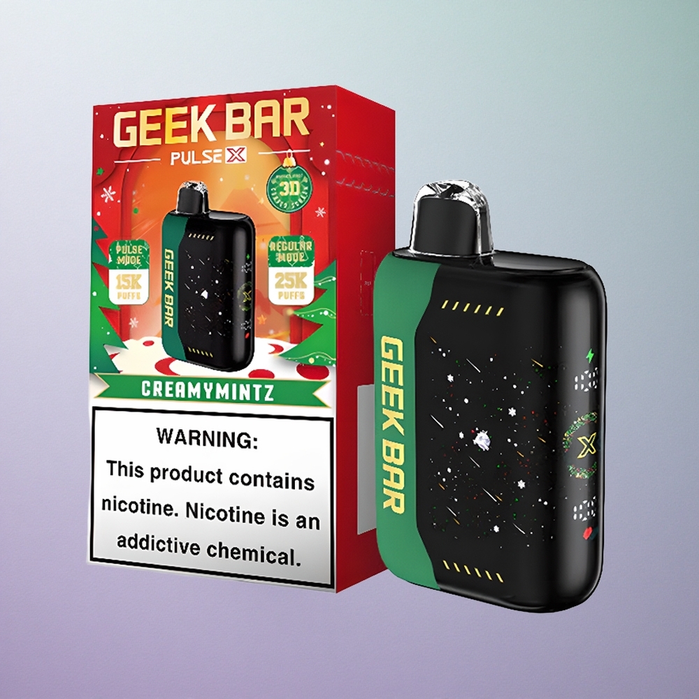 Geek Bar Pulse X 25000 Puffs Edizione Natalizia Italy wholesale con Schermo Curvo 3D e 18mL Liquido Pre-riempito