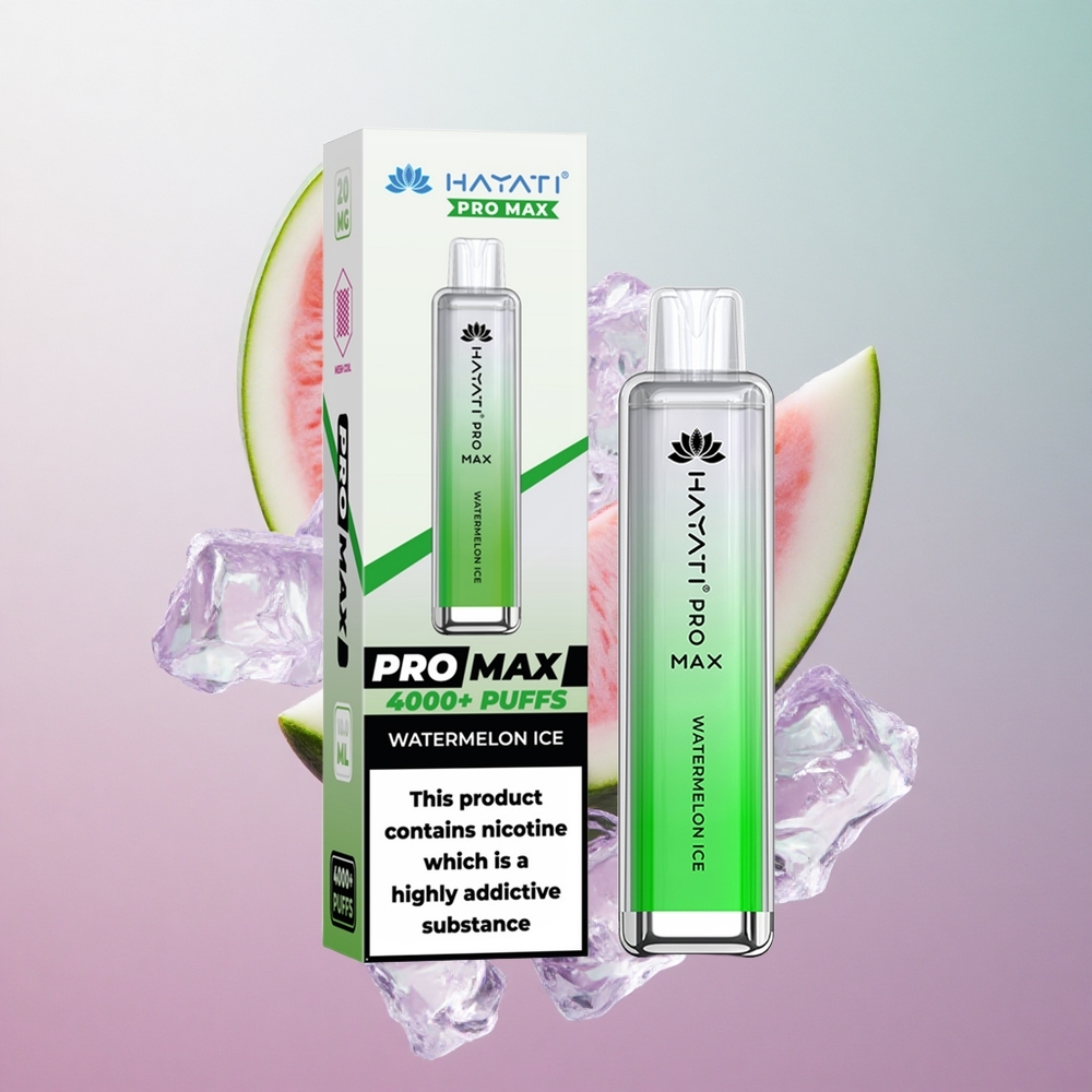 Hayati Pro Max 4000 Puffs Anguria Ghiaccio Italy wholesale 1400mAh batteria ricaricabile