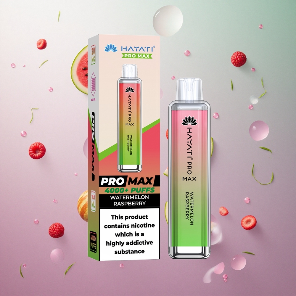 Hayati Pro Max 4000 Puffs Anguria Lampone Italy wholesale Dual 1.1 Ohm Mesh Coil
