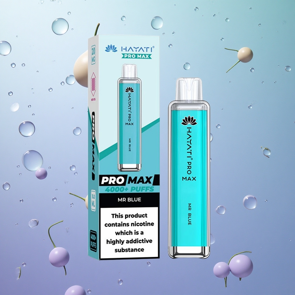 Hayati Pro Max 4000 Puffs Blu Mr Italy wholesale Dual Mesh Coil 1.1 Ohm