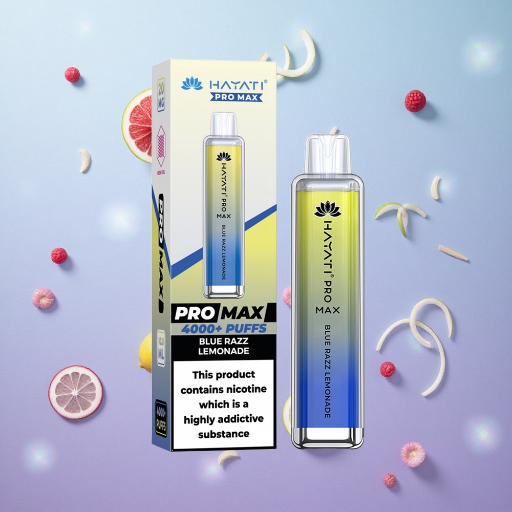Hayati Pro Max 4000 Puffs Fragola Limonata Blu Italy wholesale Dual Mesh Coil 1.1 Ohm Ricaricabile