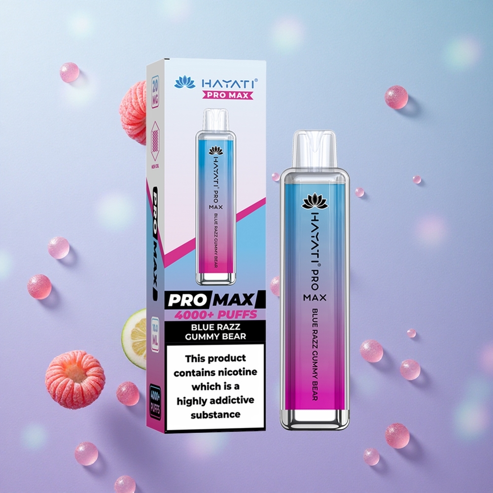 Hayati Pro Max 4000 Puffs Gommosa Mirtillo Blu Italy wholesale Ricaricabile 1400mAh