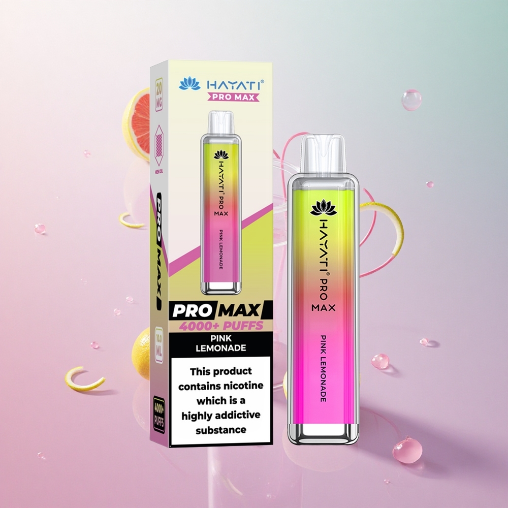 Hayati Pro Max 4000 Puffs Limonata Rosa Italy wholesale 28×28×120mm 2% 5% Nicotina