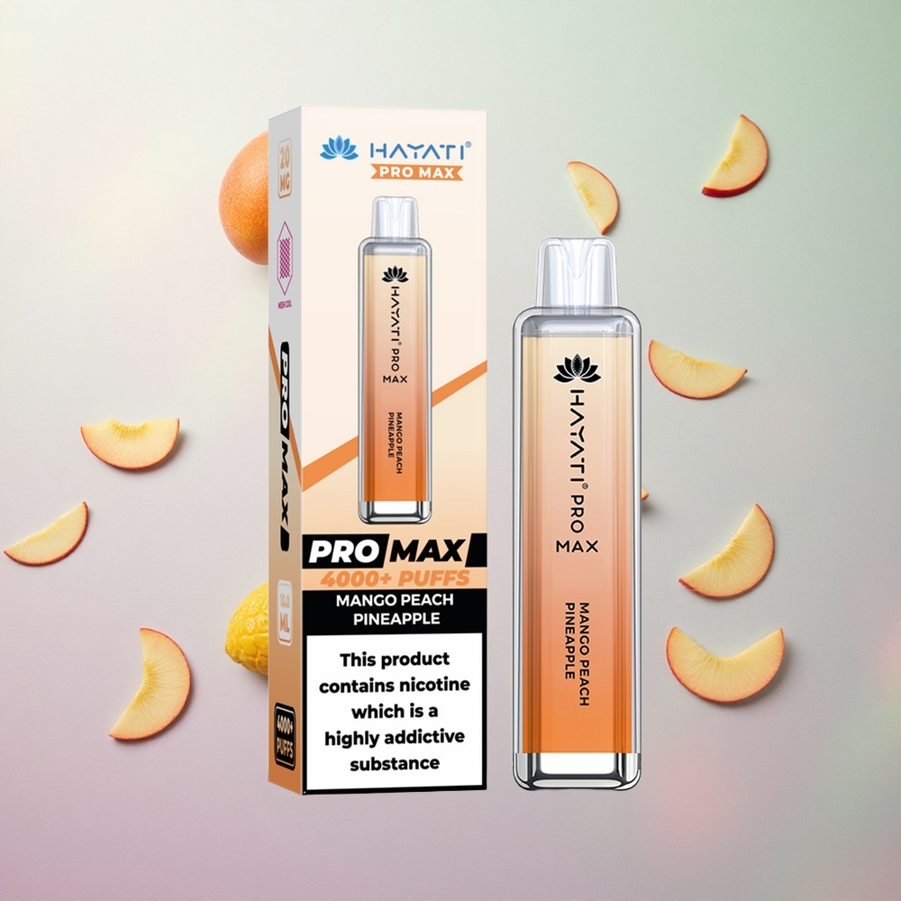 Hayati Pro Max 4000 Puffs Mango Pesca Ananas Italy wholesale Ricaricabile 1400mAh