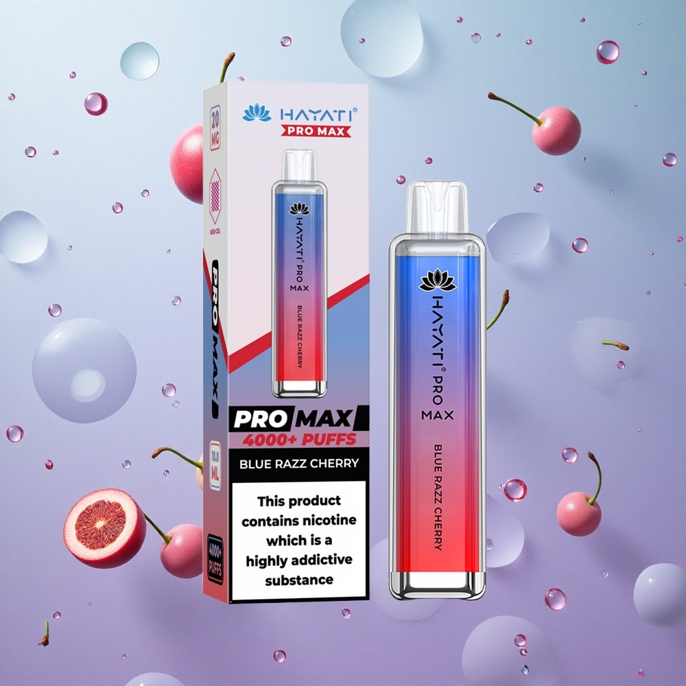 Hayati Pro Max 4000 Puffs Mirtillo Lampone Blu Italy wholesale Cristallo Ricaricabile 1400mAh