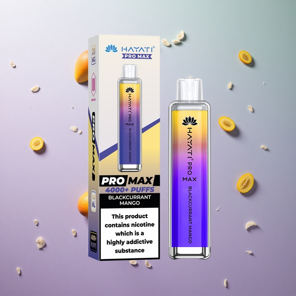 Hayati Pro Max 4000 Puffs Mirtillo Nero Mango Italy wholesale Dual 1.1 Ohm Mesh Coil