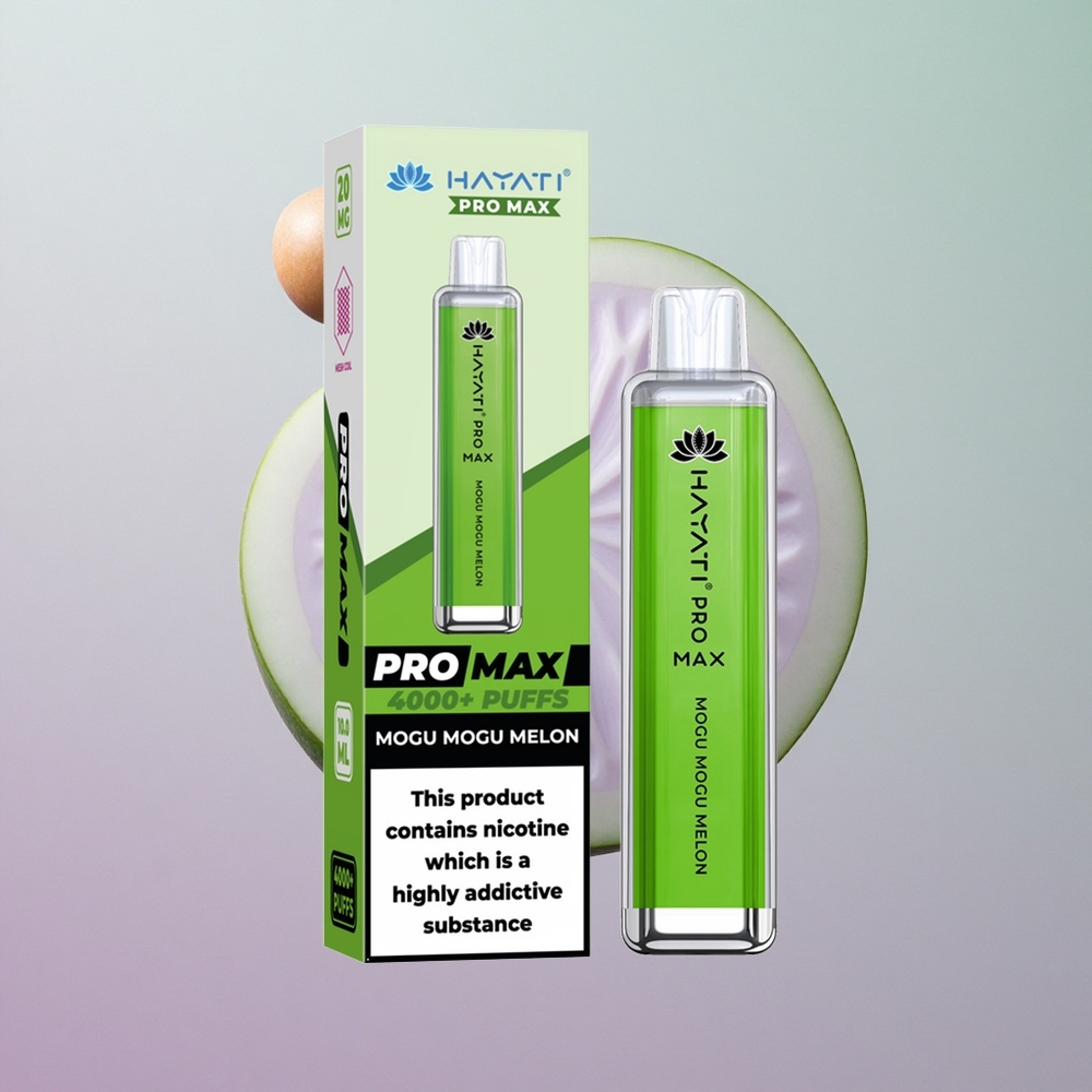 Hayati Pro Max 4000 Puffs Mogu Mogu Melone Italy wholesale 1400mAh batteria ricaricabile
