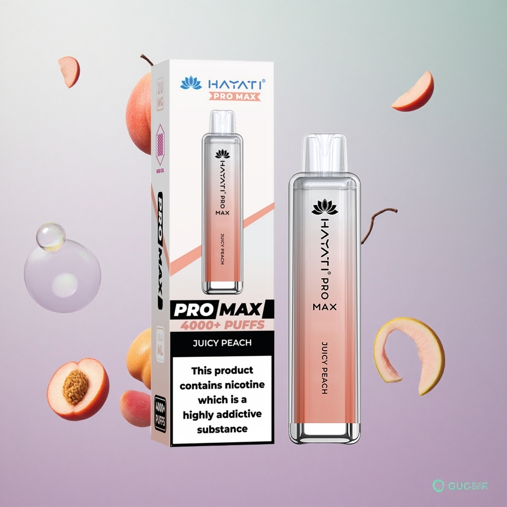 Hayati Pro Max 4000 Puffs Pesca Succosa Italy wholesale Dual 1.1 Ohm Mesh Coil