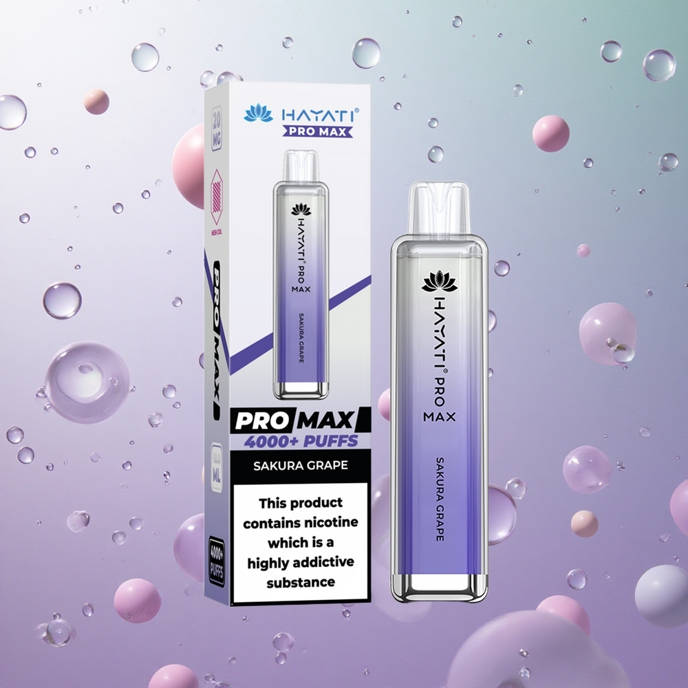 Hayati Pro Max 4000 Puffs Sakura Uva Italy wholesale 1400mAh Ricaricabile