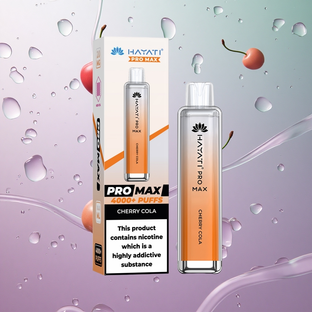 Hayati Pro Max 4000 Puffs Sigaretta Elettronica Monouso Ciliegia Cola Italy wholesale Dual 1.1 Ohm Mesh Coil