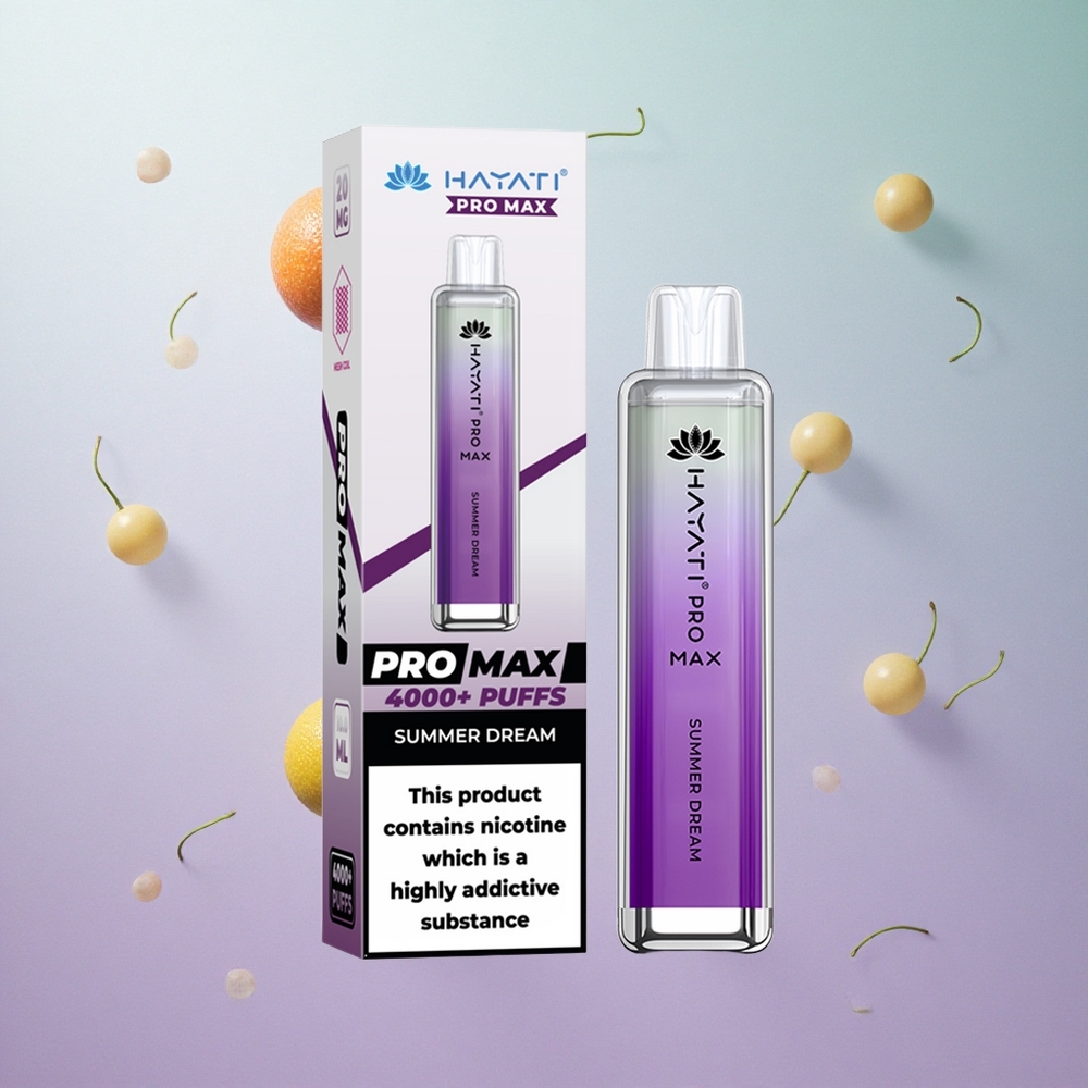 Hayati Pro Max 4000 Puffs Sogno Estivo Italy wholesale 28×28×120mm 2% 5% Nicotina Nicotina