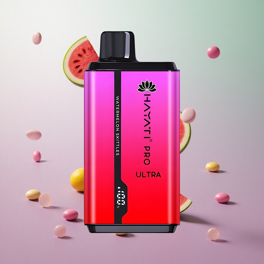 Hayati Pro Ultra 15000 Puffs Anguria Skittles Italy wholesale Capacità E-Liquido 2 12ml