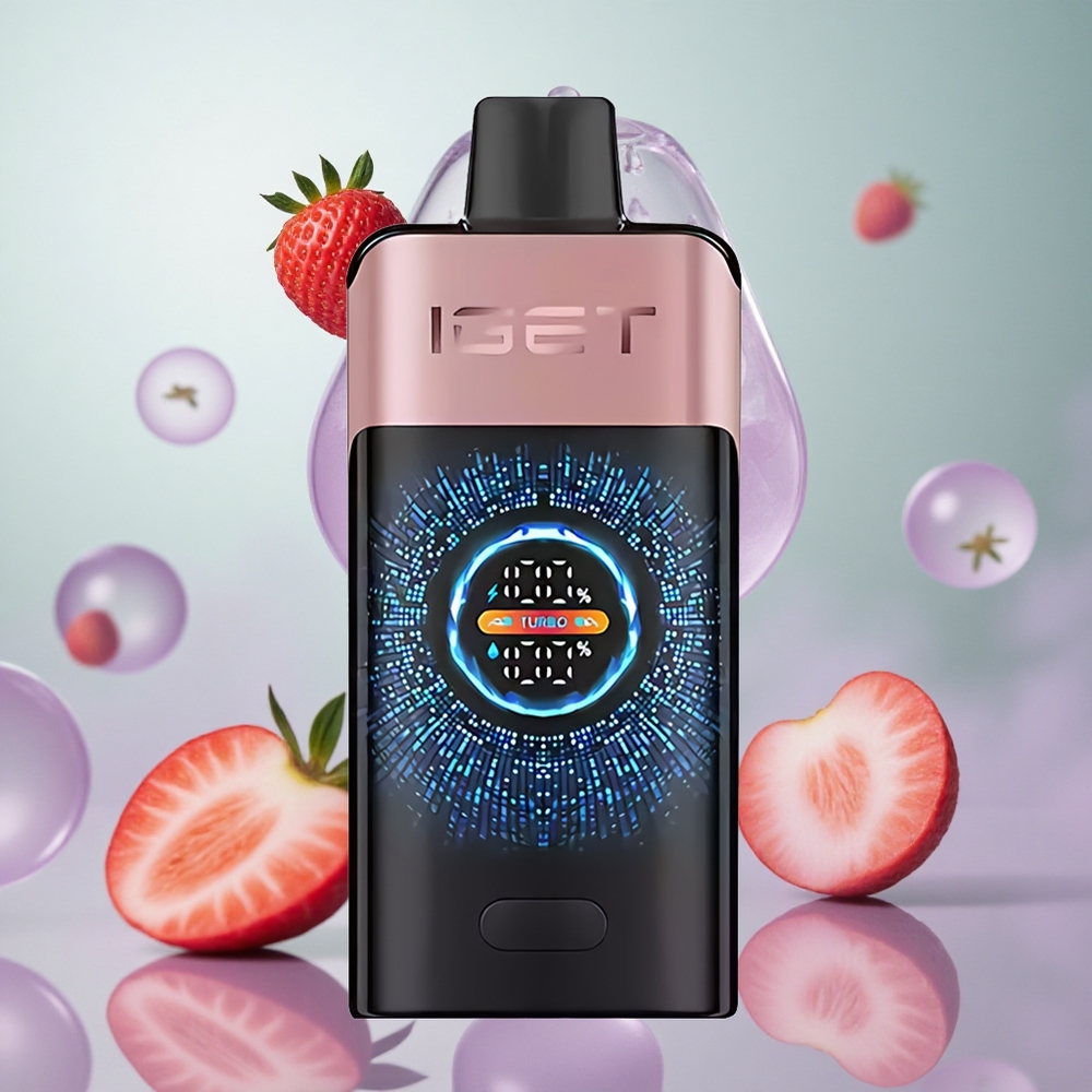 IGET ONE 12000 Puffs Disposable Vape Chupa Chups Fragola Italy wholesale Schermo Curvo a Colori 2700 mAh