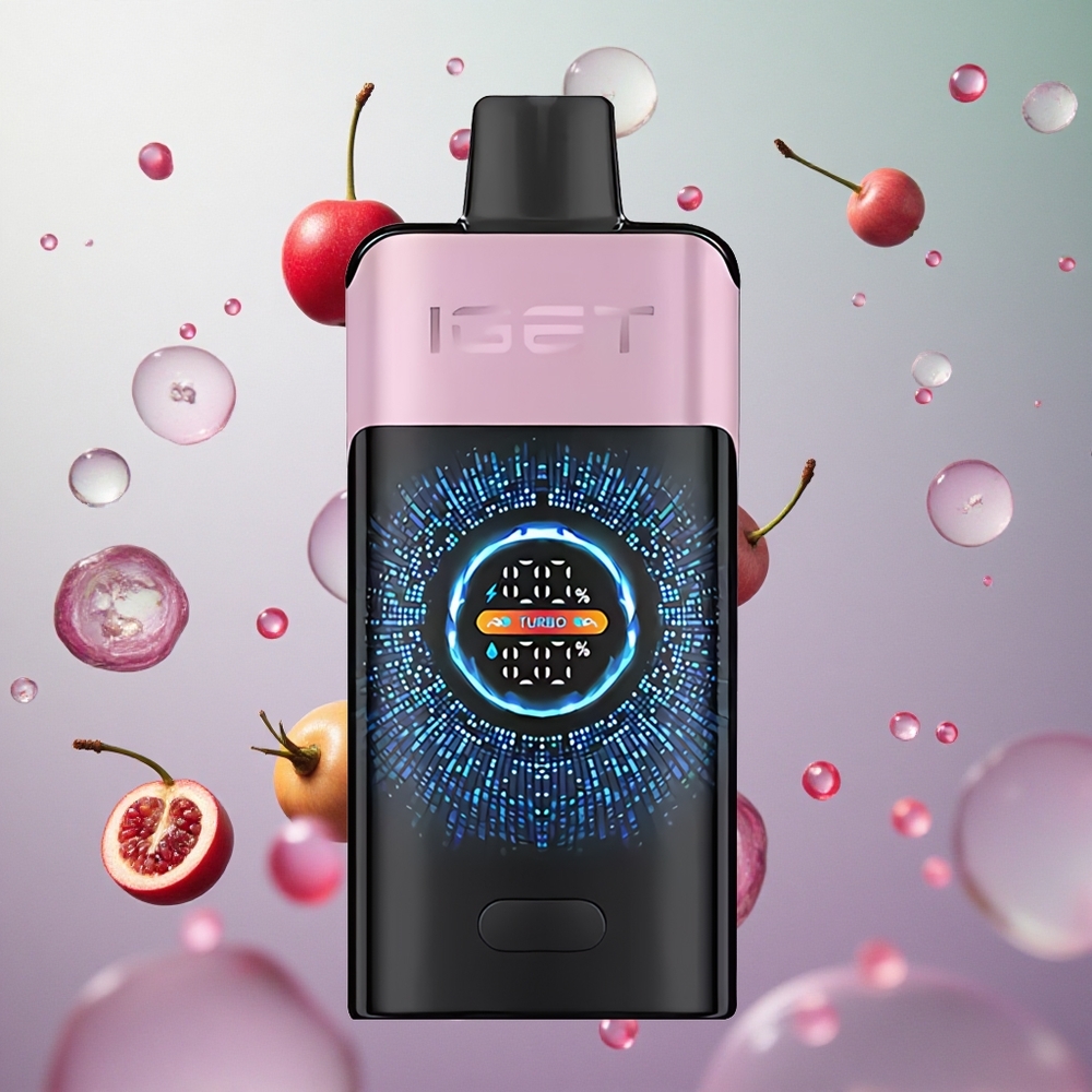 IGET ONE 12000 Puffs Disposable Vape Ciliegia Melagrana Italy wholesale Schermo Curvo a Colori Grande