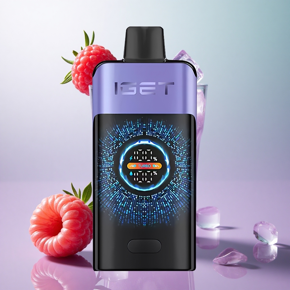 IGET ONE 12000 Puffs Disposable Vape Lampone Uva Ghiaccio Schermo Curvo a Colori Italy wholesale