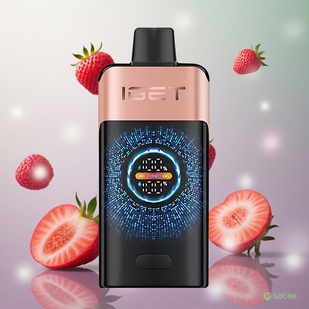 IGET ONE 12000 Puffs Fragola Lampone Disposable Vape 2700 mAh Batteria Italy wholesale Schermo Curvo a Colori