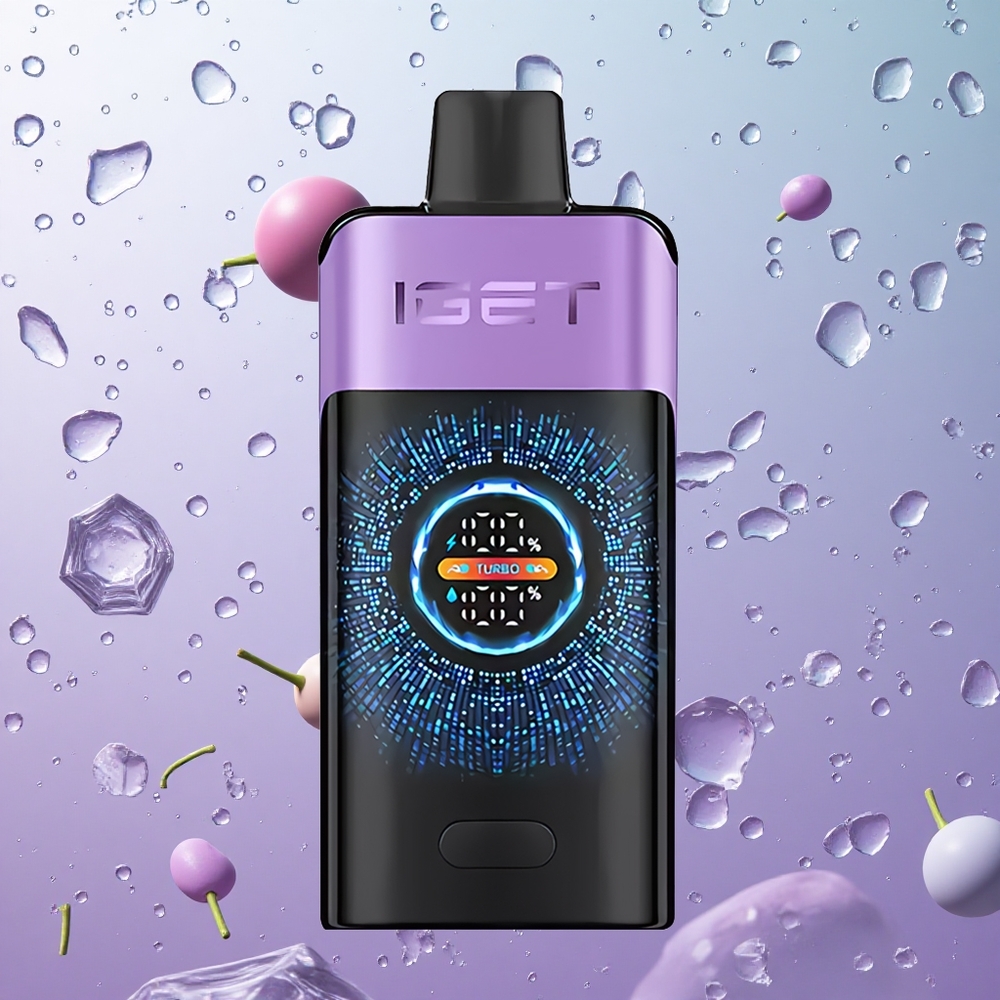IGET ONE 12000 Puffs Sigaretta Elettronica Monouso Uva Ghiaccio Italy wholesale Schermo Curvo a Colori