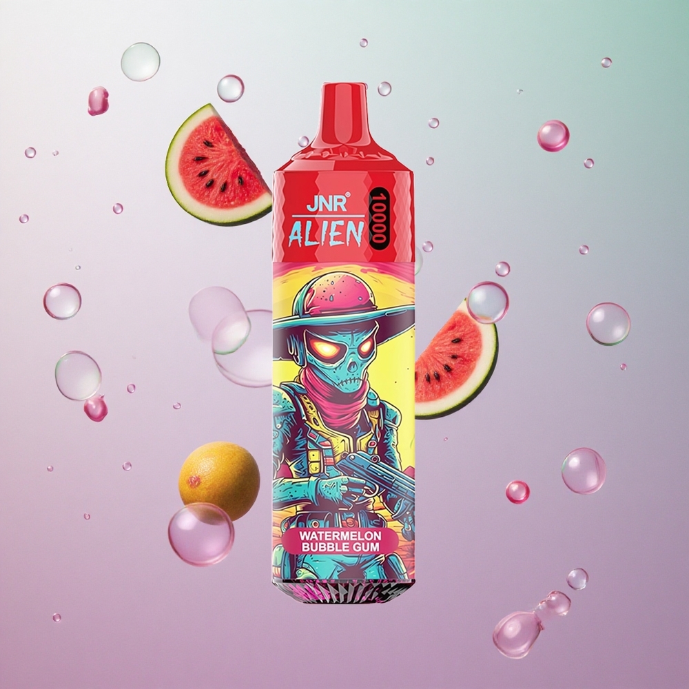 JNR Alien 10000 Puffs Anguria Gomma da Mastic 20ml E-liquid Italy wholesale RGB LED