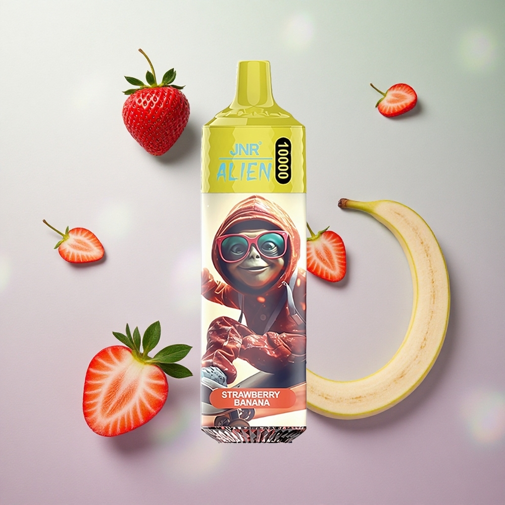 JNR Alien 10000 Puffs Fragola Banana Italy wholesale 850mAh Carica Rapida Type-C
