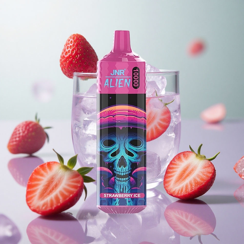 JNR Alien 10000 Puffs Fragola Ghiaccio Italy wholesale con 850mAh e ricarica Type-C