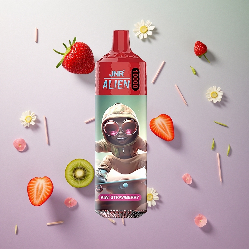 JNR Alien 10000 Puffs Fragola Kiwi Italy wholesale con 20ml E-liquid e LED RGB