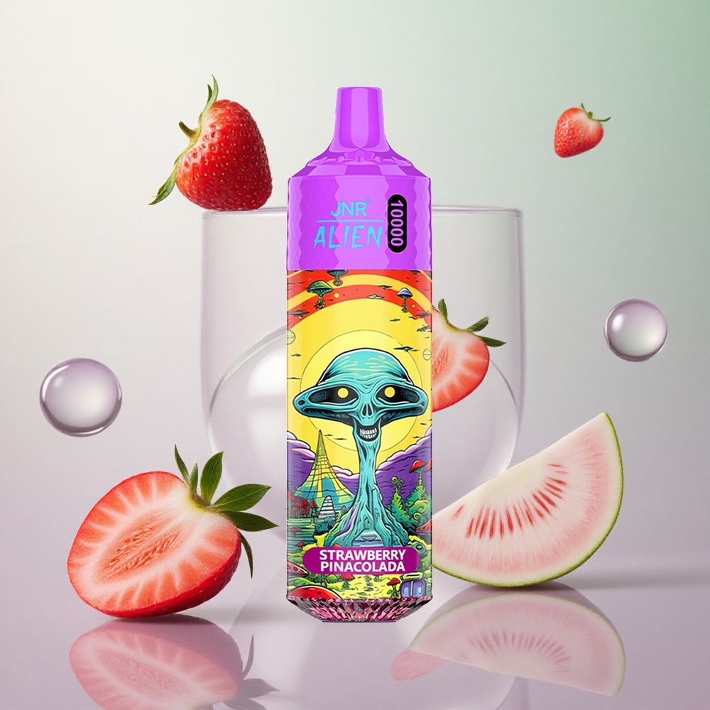 JNR Alien 10000 Puffs Fragola Pina Colada Italy wholesale con 850mAh e Design Sportivo