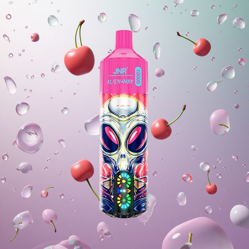 JNR Alien Max 18000 Puffs Ciliegia Mora Italy wholesale Display LED Intelligente Dual Mesh Coil