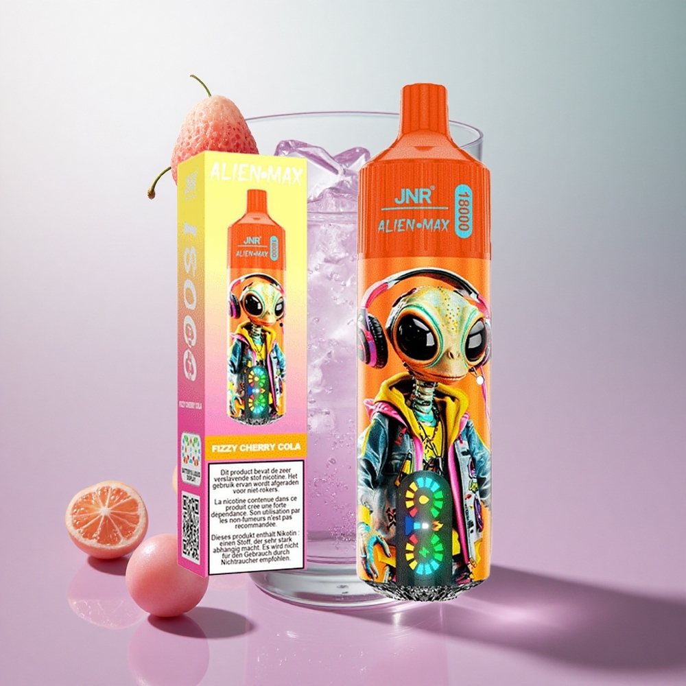 JNR Alien Max 18000 Puffs Frizzante Ciliegia Cola Italy wholesale Display LED Intelligente