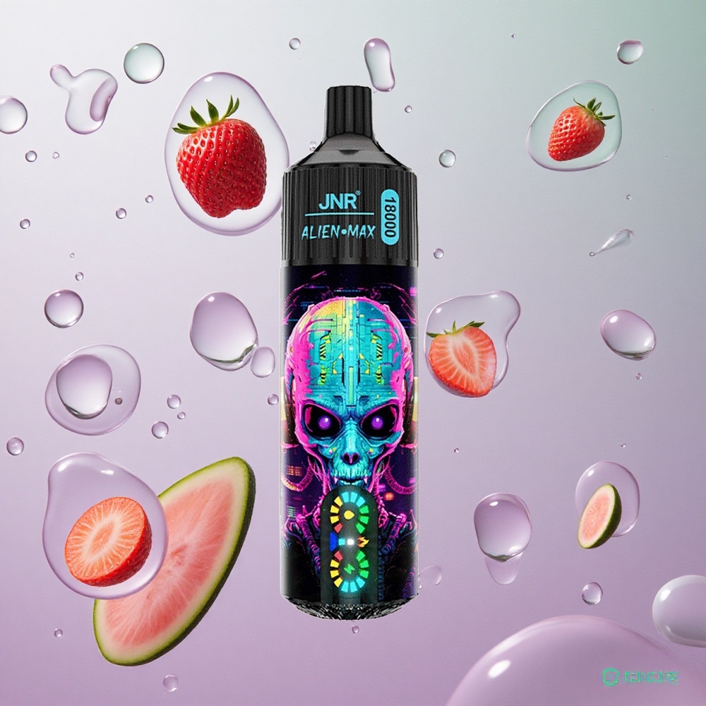 JNR Alien Max 18000 Puffs Hubba Bubba Fragola Italy wholesale Display LED Intelligente, Dual Mesh Coil