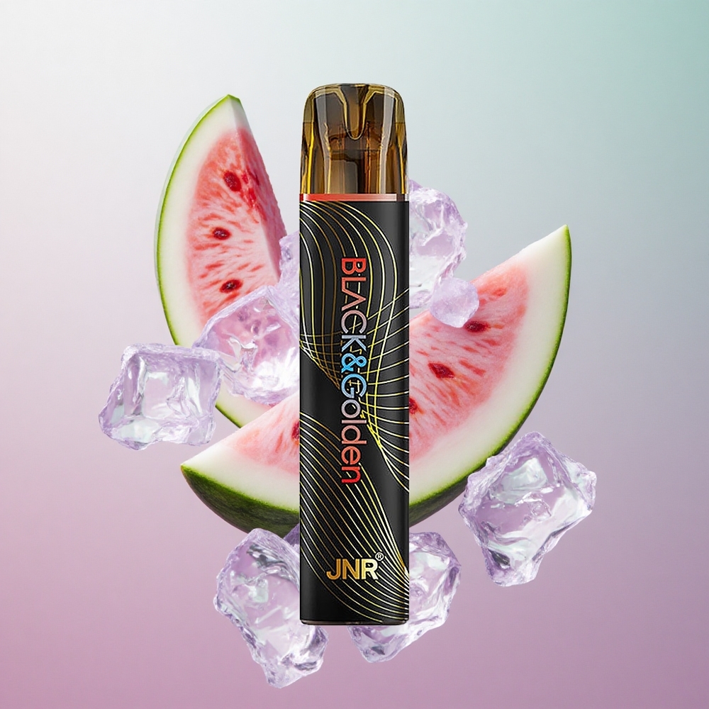 JNR Black&Golden 600+200 Puffs Anguria Ghiaccio Disposable Vape Italy wholesale 550mAh 2ml