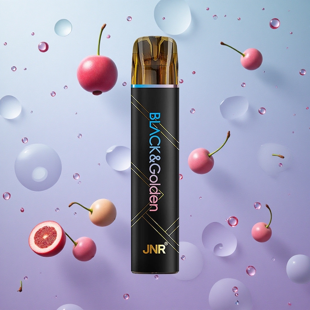 JNR Black&Golden 600+200 Puffs Disposable Vape Mirtillo Lampone Italia wholesale TPD Certificato