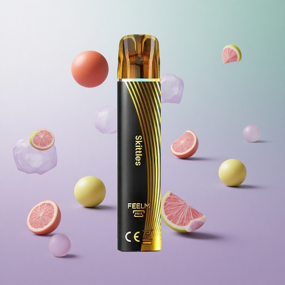 JNR Black&Golden 600+200 Puffs Disposable Vape Skittles Gusto Italy wholesale Senza ricarica