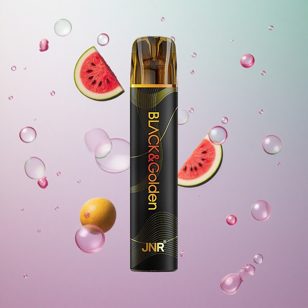 JNR Black&Golden 600+200 Puffs Gommosa Anguria Italy wholesale 2% Nicotina 550mAh
