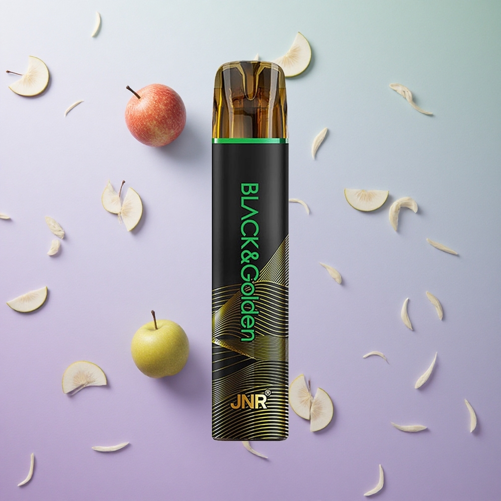 JNR Black&Golden 600+200 Puffs Mela Verde Disposable Vape Italy wholesale 550mAh 2ml