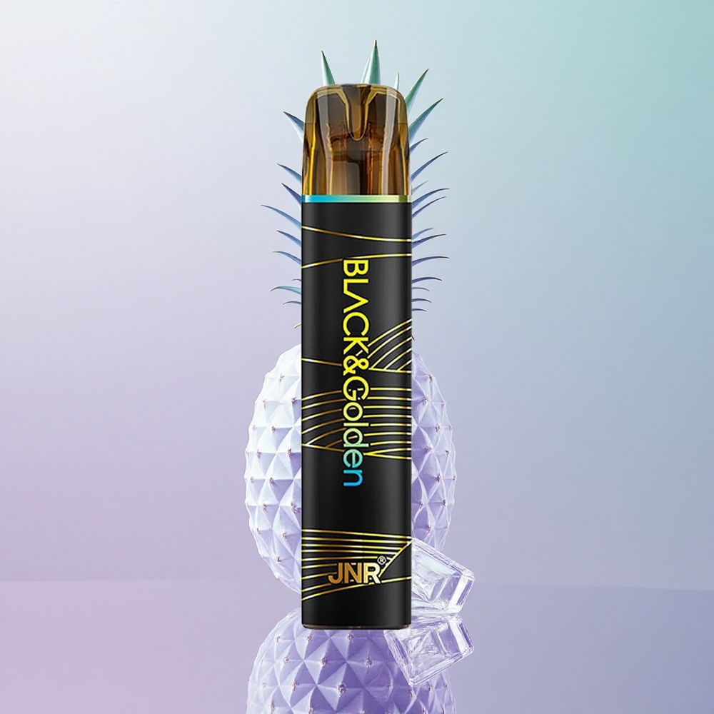 JNR Black&Golden 600+200 Puffs Sigaretta Elettronica Monouso Ananas Ghiaccio Italy wholesale 550mAh 2% Nicotina