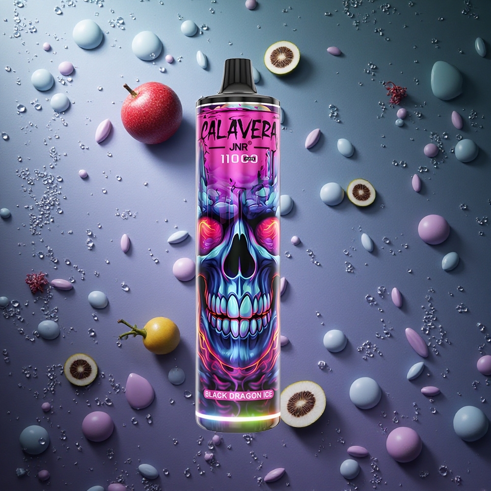 JNR Calavera 11000 Puffs Drago Nero Ghiaccio Italy wholesale con Porta Type-C e 21ml Liquido
