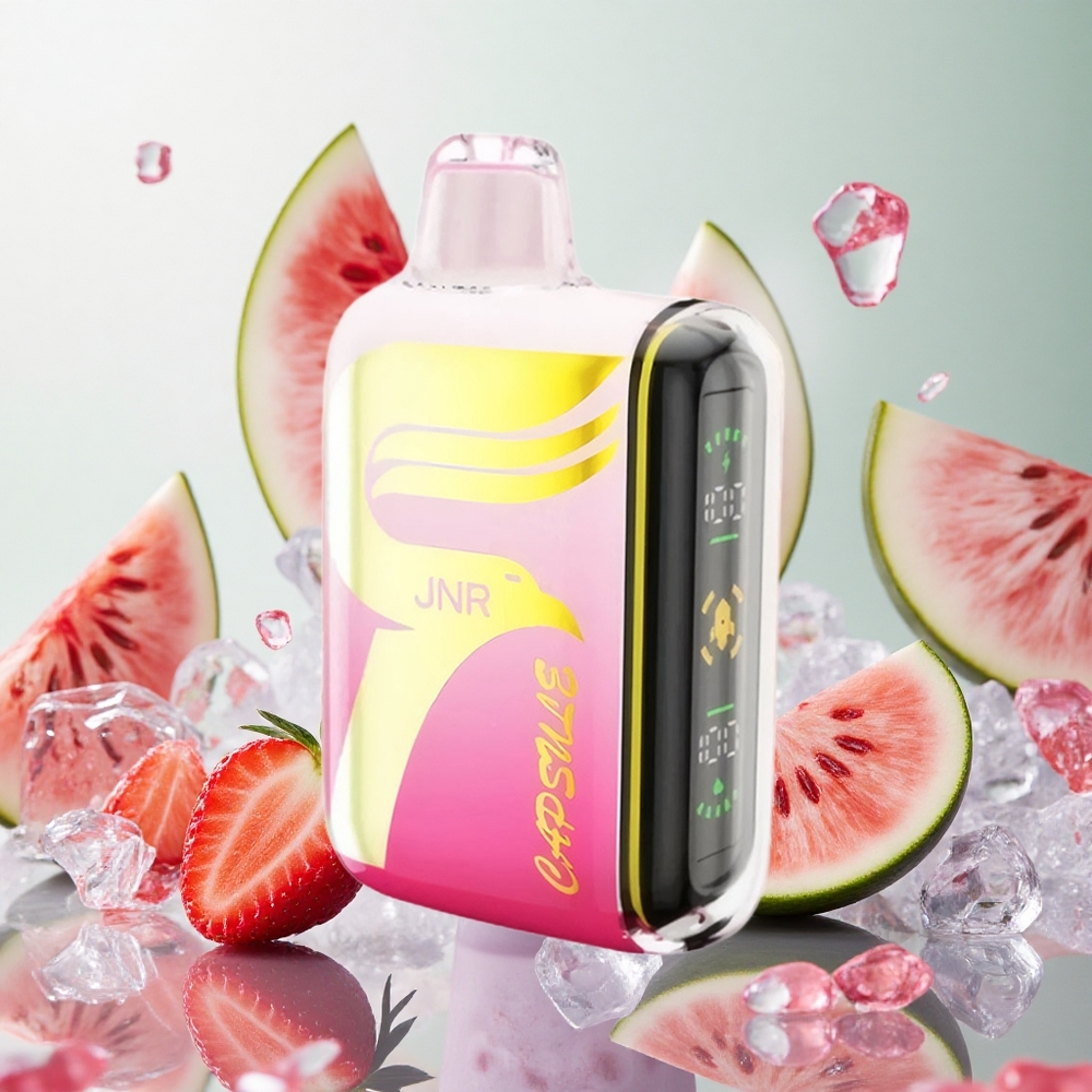 JNR Capsule 15000 Puffs Fragola Anguria Ghiacciato Italy wholesale Ricarica Rapida Type-C, 20ml