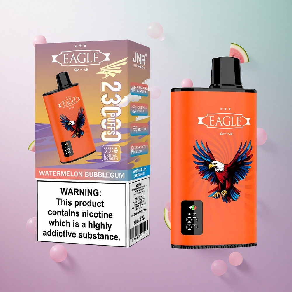 JNR EAGLE Smart 23000 Puffs Anguria Bubblegum Italy wholesale Schermo Digitale Flusso d\'Aria Regolabile