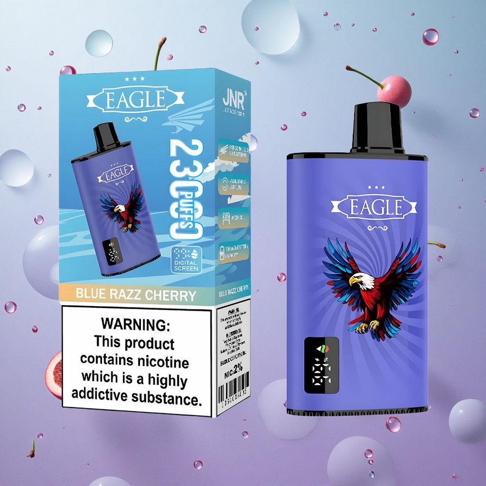 JNR EAGLE Smart 23000 Puffs Blocco Misto Lampone Ciliegia Italy wholesale Schermo Digitale Tipo-C