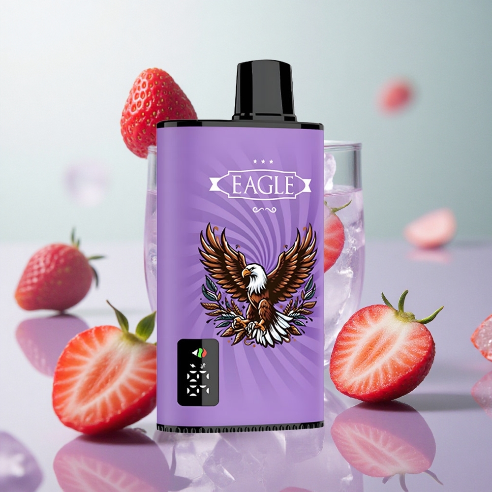 JNR EAGLE Smart 23000 Puffs Fragola Ghiaccio Italy wholesale con Schermo Digitale e Bobina Mesh 1.0ohm