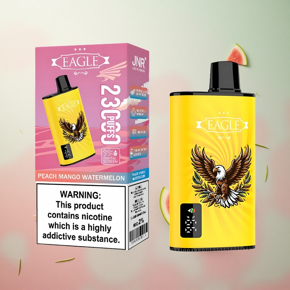 JNR EAGLE Smart 23000 Puffs Pesca Mango Anguria Italy wholesale Schermo Digitale Flusso d\'Aria Regolabile