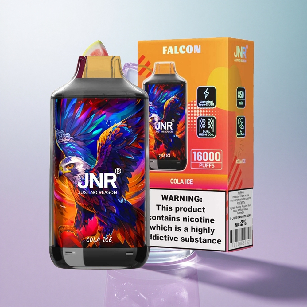 JNR Falcon 16000 Puffs Cola Ghiaccio Italy wholesale 22ml Dual Mesh Coil