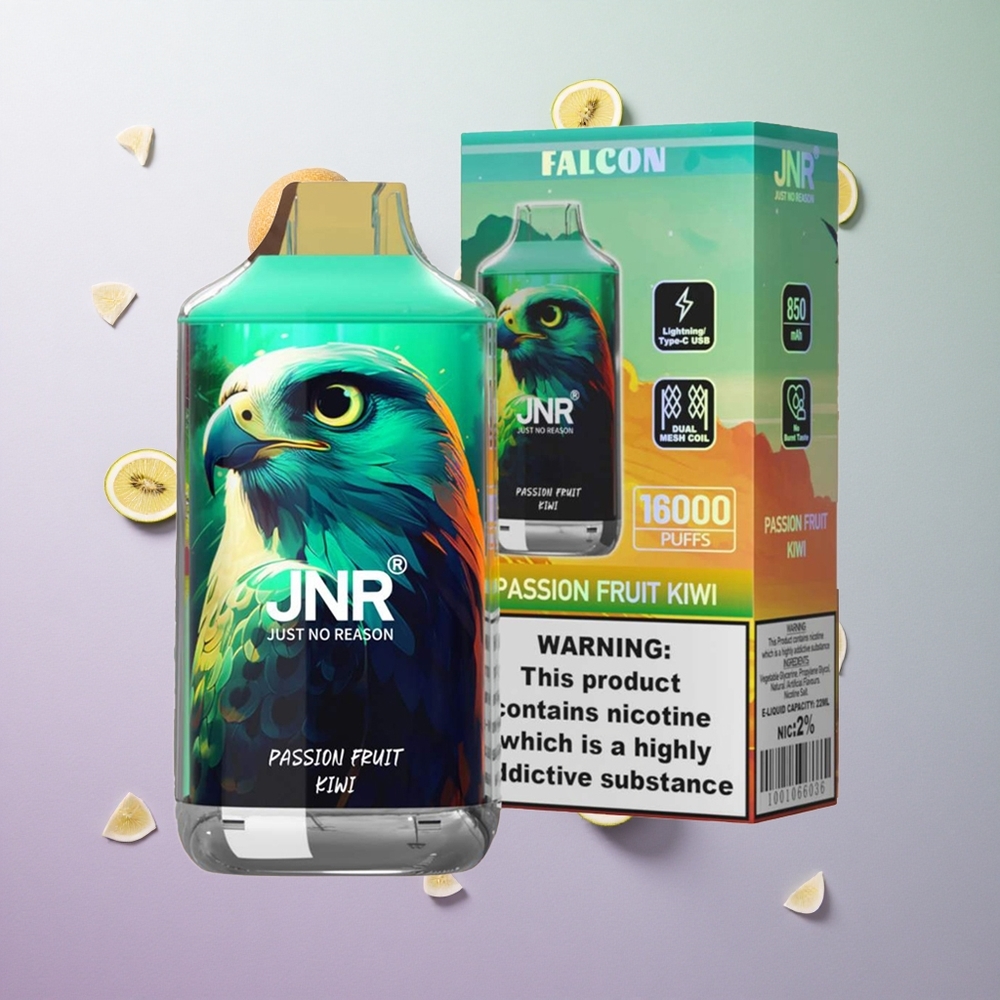 JNR Falcon 16000 Puffs Disposable Vape Frutto della Passione Kiwi Italy wholesale Capacità Batteria 850 mAh