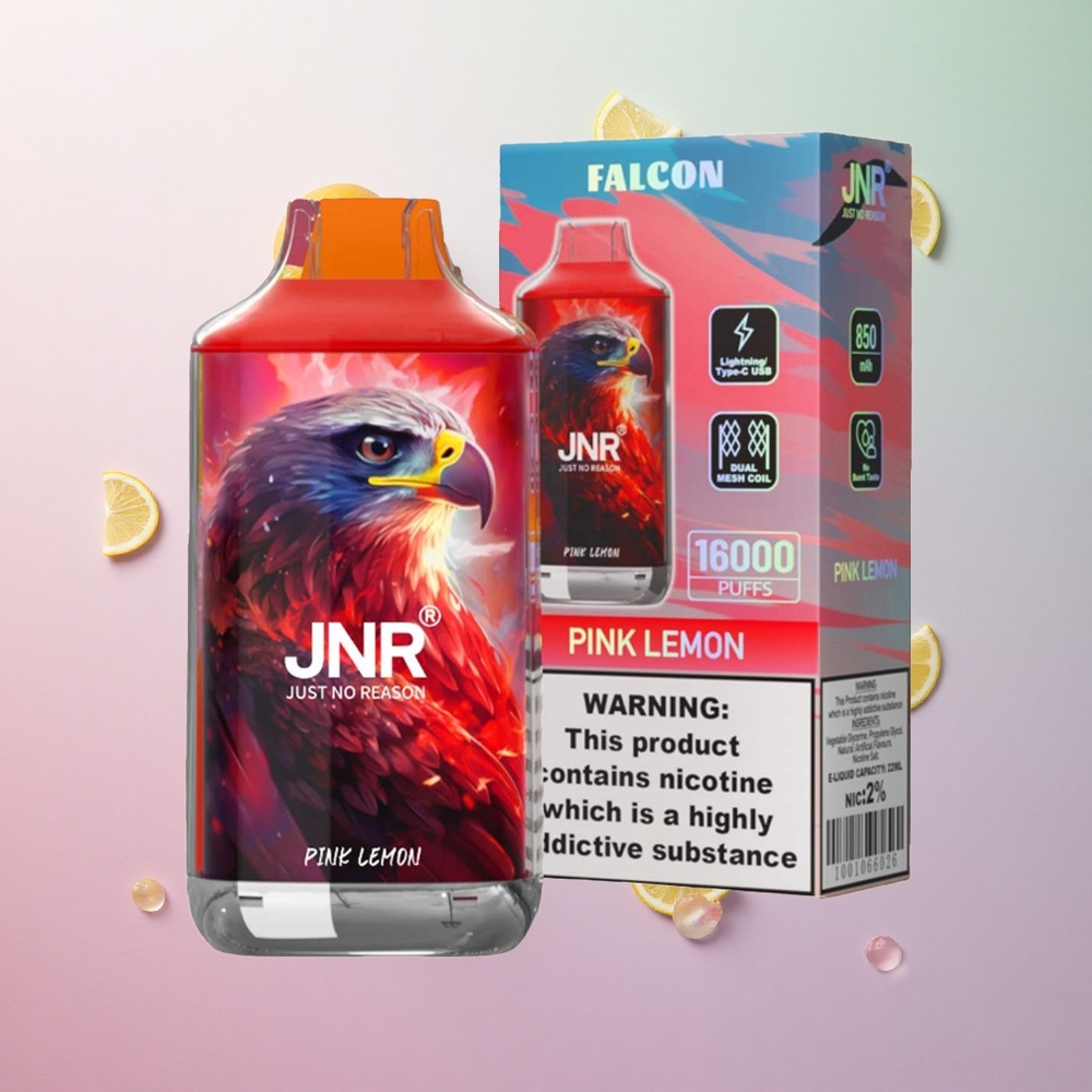 JNR Falcon 16000 Puffs Disposable Vape Limone Rosa Italy wholesale Capacità Batteria 850 mAh